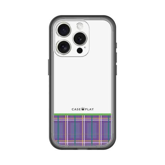 スリムプロテクションプレミアムケース［ CASEPLAY Tartan Check - Purple ］