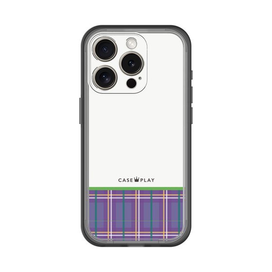 スリムプロテクションプレミアムケース［ CASEPLAY Tartan Check - Purple ］