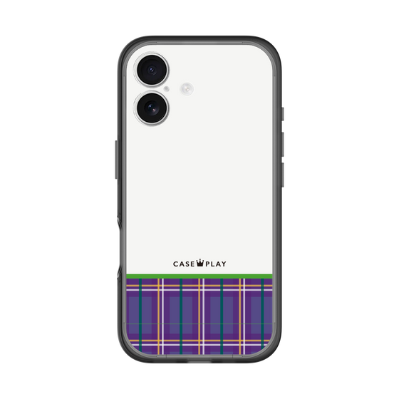 スリムプロテクションプレミアムケース［ CASEPLAY Tartan Check - Purple ］