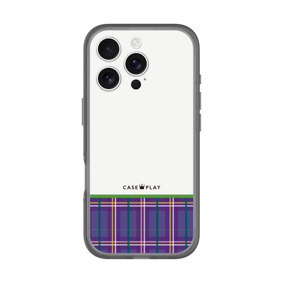 スリムプロテクションプレミアムケース［ CASEPLAY Tartan Check - Purple ］