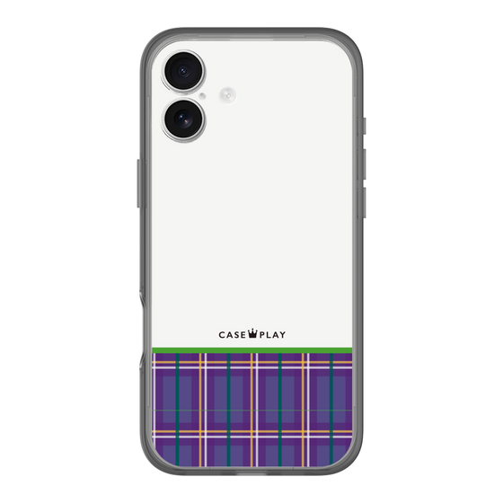 スリムプロテクションプレミアムケース［ CASEPLAY Tartan Check - Purple ］