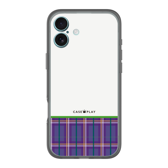 スリムプロテクションプレミアムケース［ CASEPLAY Tartan Check - Purple ］