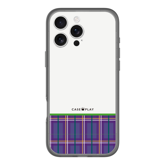 スリムプロテクションプレミアムケース［ CASEPLAY Tartan Check - Purple ］