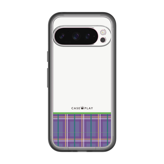 スリムプロテクションプレミアムケース［ CASEPLAY Tartan Check - Purple ］