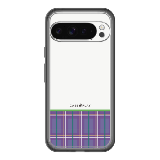 スリムプロテクションプレミアムケース［ CASEPLAY Tartan Check - Purple ］