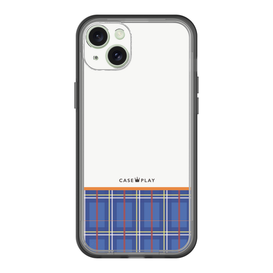 スリムプロテクションプレミアムケース［ CASEPLAY Tartan Check - Blue ］