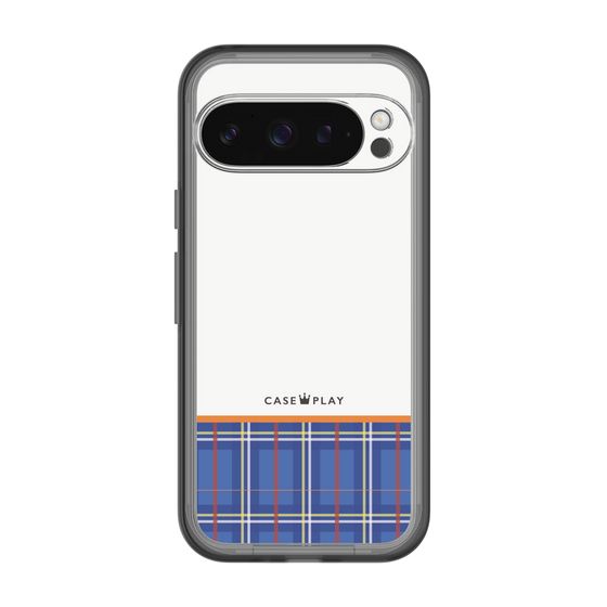 スリムプロテクションプレミアムケース［ CASEPLAY Tartan Check - Blue ］