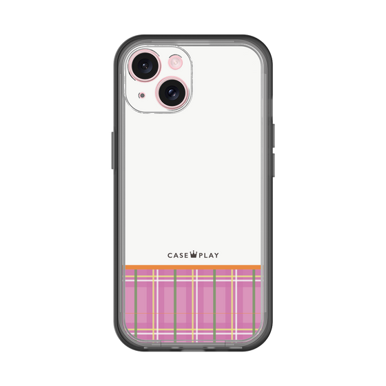 スリムプロテクションプレミアムケース［ CASEPLAY Tartan Check - Pink ］