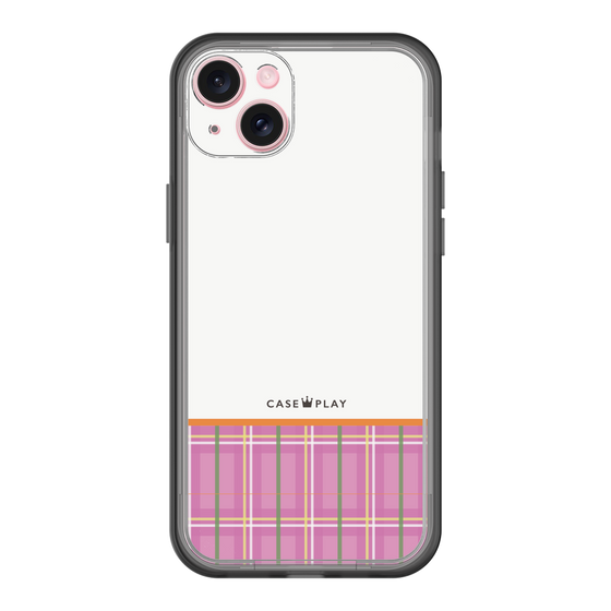 スリムプロテクションプレミアムケース［ CASEPLAY Tartan Check - Pink ］