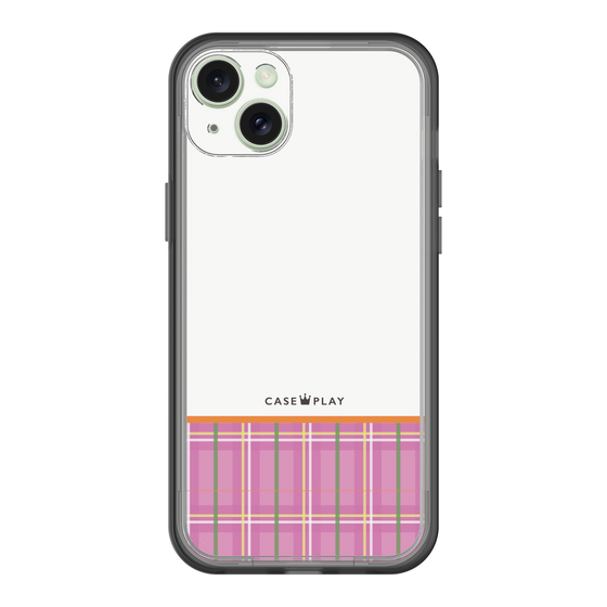 スリムプロテクションプレミアムケース［ CASEPLAY Tartan Check - Pink ］