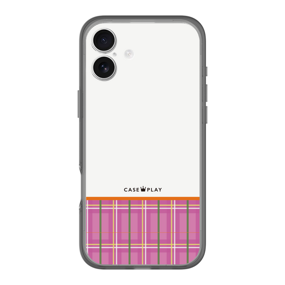 スリムプロテクションプレミアムケース［ CASEPLAY Tartan Check - Pink ］