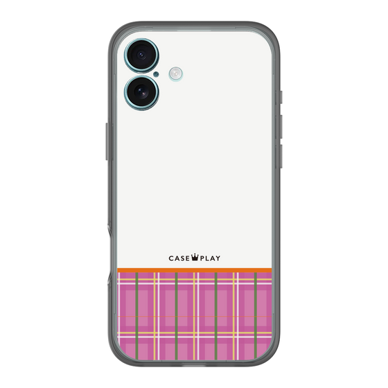 スリムプロテクションプレミアムケース［ CASEPLAY Tartan Check - Pink ］