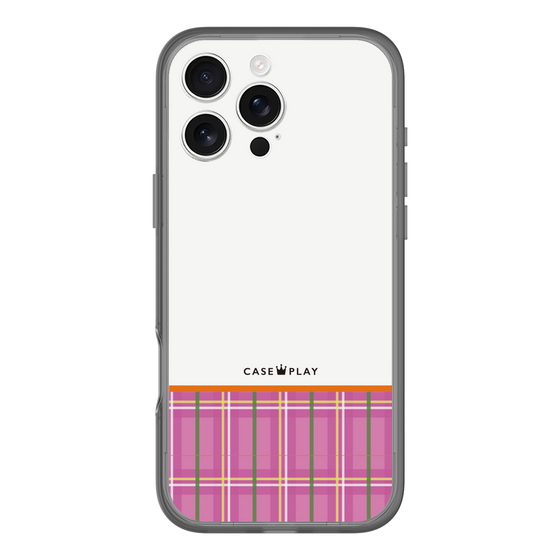 スリムプロテクションプレミアムケース［ CASEPLAY Tartan Check - Pink ］