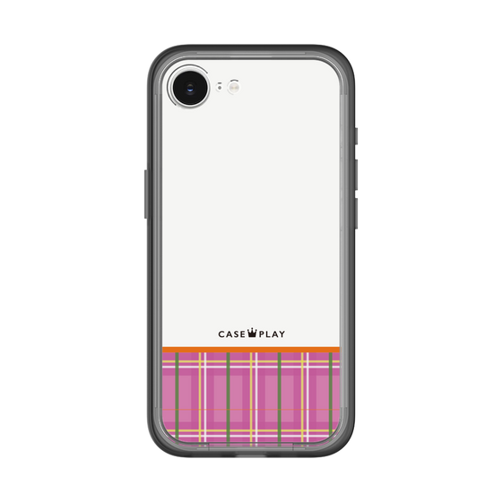 スリムプロテクションプレミアムケース［ CASEPLAY Tartan Check - Pink ］