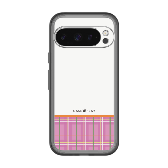 スリムプロテクションプレミアムケース［ CASEPLAY Tartan Check - Pink ］