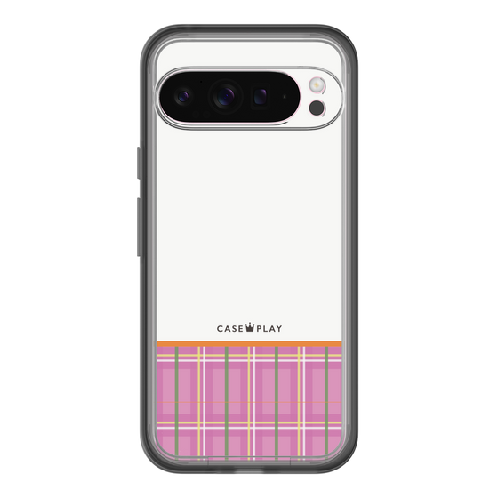 スリムプロテクションプレミアムケース［ CASEPLAY Tartan Check - Pink ］