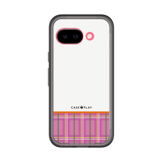 スリムプロテクションプレミアムケース［ CASEPLAY Tartan Check - Pink ］