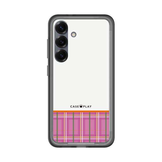 スリムプロテクションプレミアムケース［ CASEPLAY Tartan Check - Pink ］