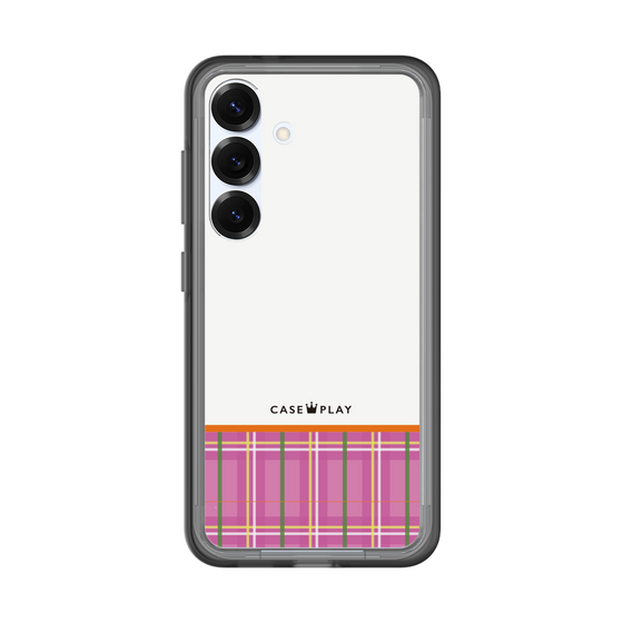 スリムプロテクションプレミアムケース［ CASEPLAY Tartan Check - Pink ］