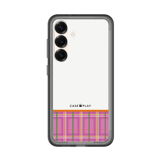 スリムプロテクションプレミアムケース［ CASEPLAY Tartan Check - Pink ］