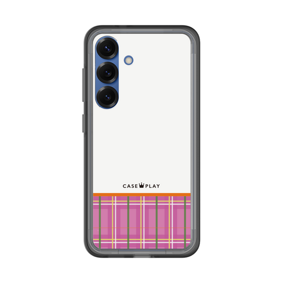 スリムプロテクションプレミアムケース［ CASEPLAY Tartan Check - Pink ］