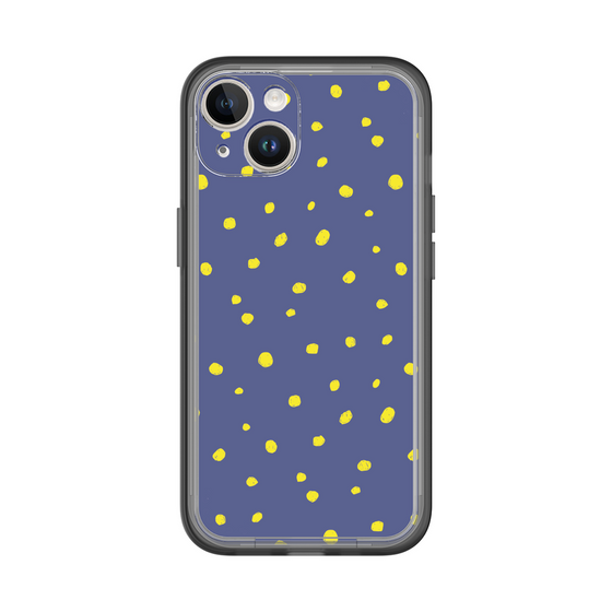 スリムプロテクションプレミアムケース［ Drawing Dot - Navy ］