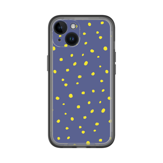 スリムプロテクションプレミアムケース［ Drawing Dot - Navy ］