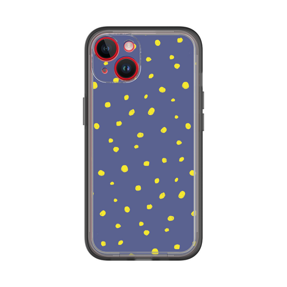 スリムプロテクションプレミアムケース［ Drawing Dot - Navy ］