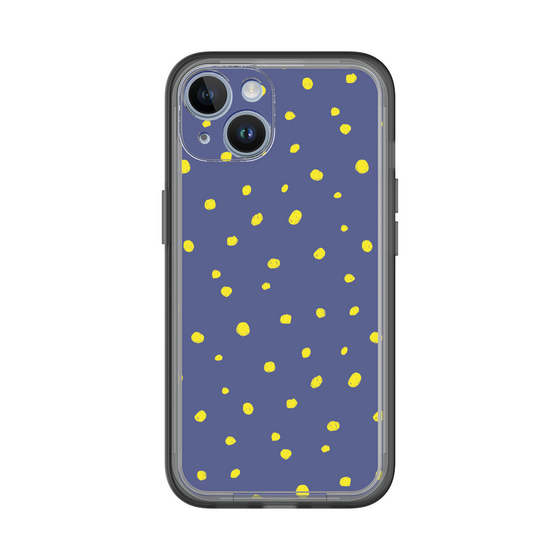 スリムプロテクションプレミアムケース［ Drawing Dot - Navy ］