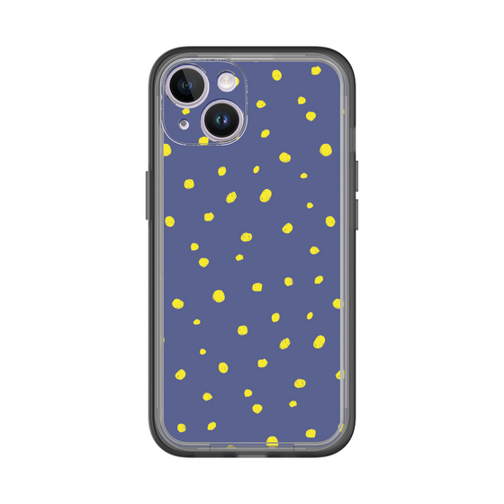 スリムプロテクションプレミアムケース［ Drawing Dot - Navy ］