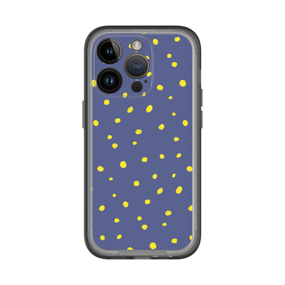 スリムプロテクションプレミアムケース［ Drawing Dot - Navy ］