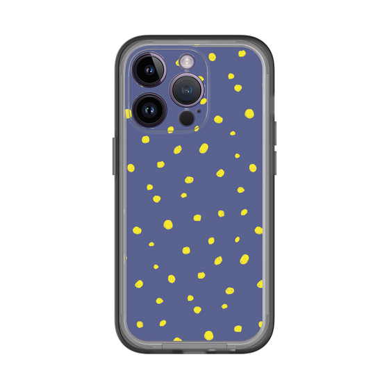 スリムプロテクションプレミアムケース［ Drawing Dot - Navy ］