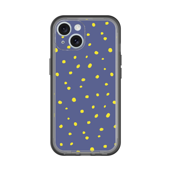 スリムプロテクションプレミアムケース［ Drawing Dot - Navy ］