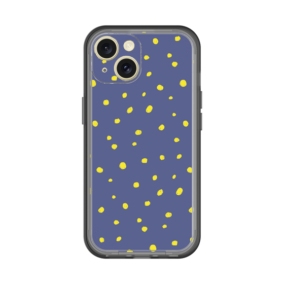 スリムプロテクションプレミアムケース［ Drawing Dot - Navy ］