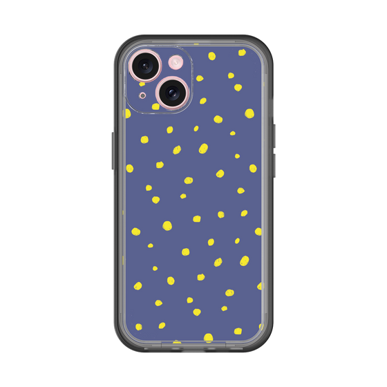 スリムプロテクションプレミアムケース［ Drawing Dot - Navy ］