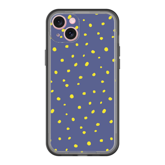 スリムプロテクションプレミアムケース［ Drawing Dot - Navy ］