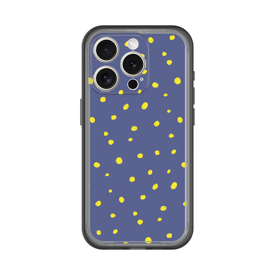 スリムプロテクションプレミアムケース［ Drawing Dot - Navy ］