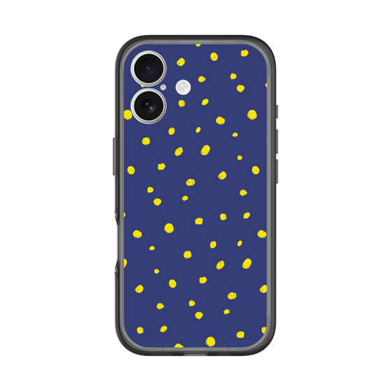 スリムプロテクションプレミアムケース［ Drawing Dot - Navy ］