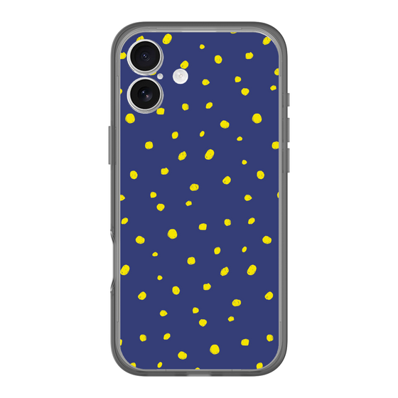 スリムプロテクションプレミアムケース［ Drawing Dot - Navy ］