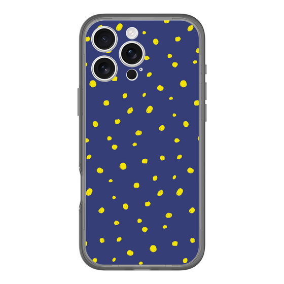 スリムプロテクションプレミアムケース［ Drawing Dot - Navy ］