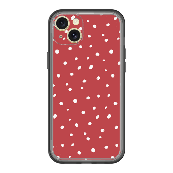スリムプロテクションプレミアムケース［ Drawing Dot - Red ］