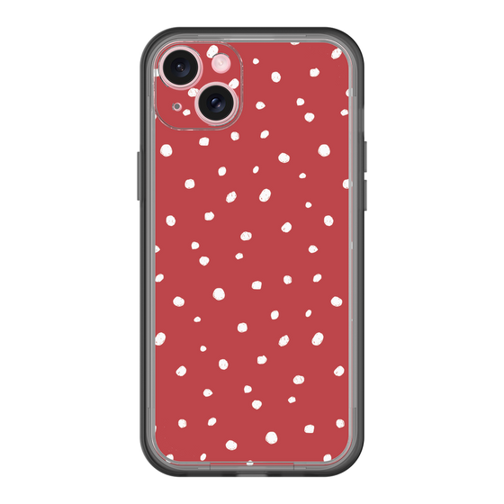 スリムプロテクションプレミアムケース［ Drawing Dot - Red ］