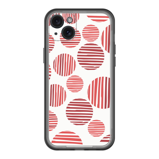 スリムプロテクションプレミアムケース［ Nordic Dot - Red ］