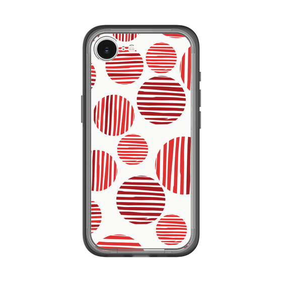 スリムプロテクションプレミアムケース［ Nordic Dot - Red ］