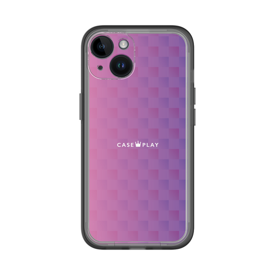 スリムプロテクションプレミアムケース［ CASEPLAY Check - Purple ］