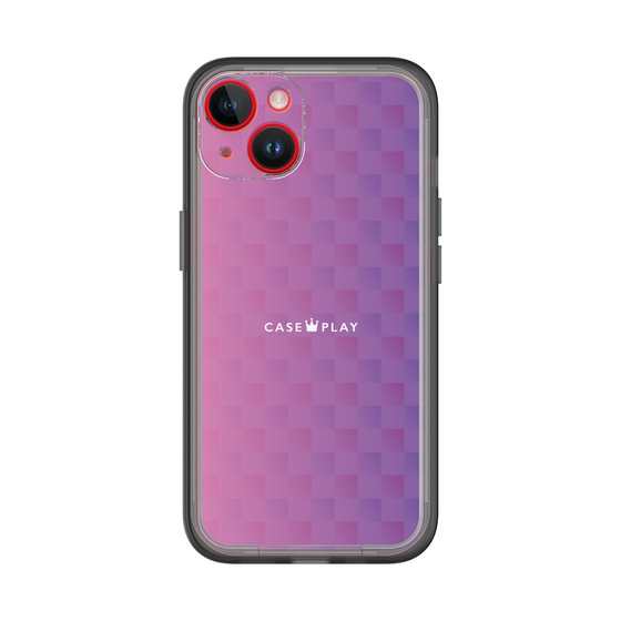 スリムプロテクションプレミアムケース［ CASEPLAY Check - Purple ］