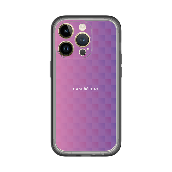 スリムプロテクションプレミアムケース［ CASEPLAY Check - Purple ］