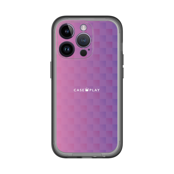 スリムプロテクションプレミアムケース［ CASEPLAY Check - Purple ］