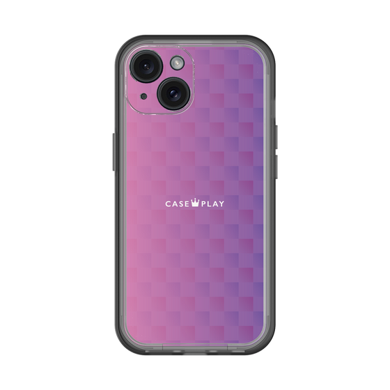 スリムプロテクションプレミアムケース［ CASEPLAY Check - Purple ］