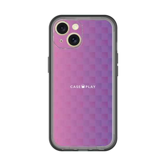 スリムプロテクションプレミアムケース［ CASEPLAY Check - Purple ］